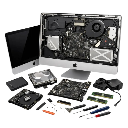 iMac abierto para recuperación de datos