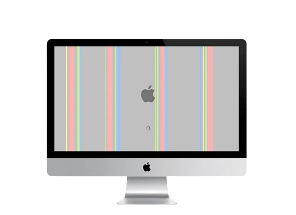 iMac con falla de pantalla y video