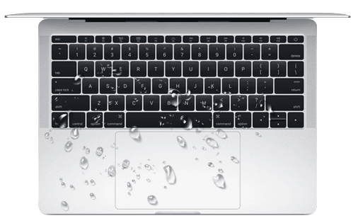 MacBook mojado para evaluación y reparación